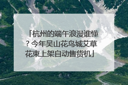 杭州的端午浪漫谁懂？今年吴山花鸟城艾草花束上架自动售货机