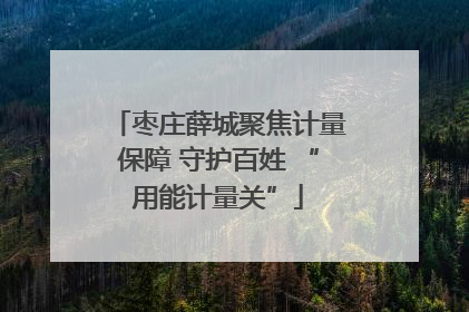 枣庄薛城聚焦计量保障 守护百姓 “用能计量关”