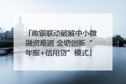 政银联动破解中小微融资难题 金塘创新“年报+信用贷”模式