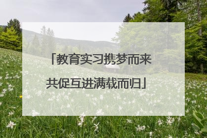 教育实习携梦而来 共促互进满载而归