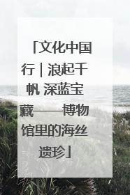 文化中国行｜浪起千帆 深蓝宝藏——博物馆里的海丝遗珍