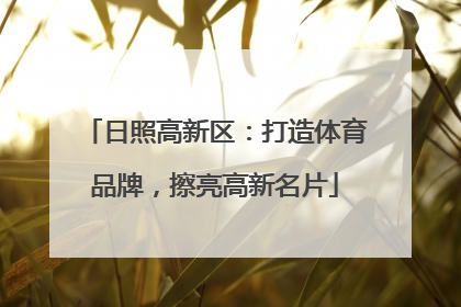 日照高新区：打造体育品牌，擦亮高新名片