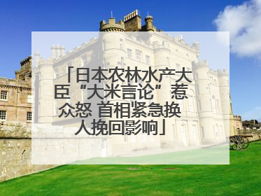 日本农林水产大臣“大米言论”惹众怒 首相紧急换人挽回影响