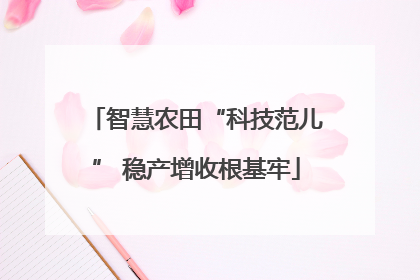 智慧农田“科技范儿” 稳产增收根基牢