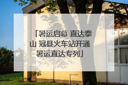 暑运启幕 直达泰山 冠县火车站开通暑运直达专列