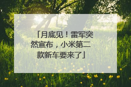 月底见！雷军突然宣布，小米第二款新车要来了