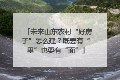 未来山东农村“好房子”怎么建？既要有“里”也要有“面”
