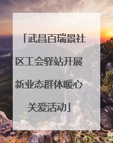 武昌百瑞景社区工会驿站开展新业态群体暖心关爱活动