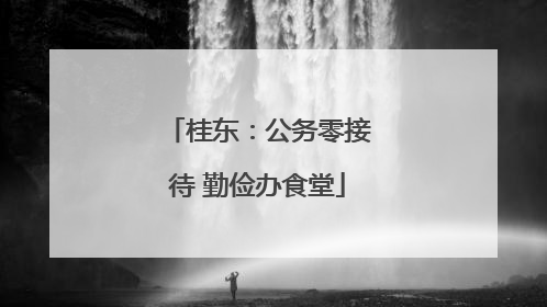 桂东：公务零接待 勤俭办食堂