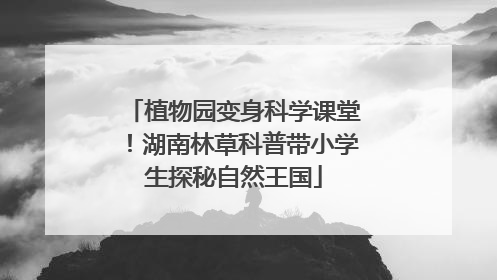 植物园变身科学课堂！湖南林草科普带小学生探秘自然王国