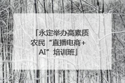 永定举办高素质农民“直播电商+AI”培训班