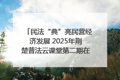 民法“典”亮民营经济发展 2025年荆楚普法云课堂第二期在武汉客厅开讲