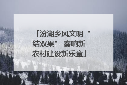 汾湖乡风文明“结双果” 奏响新农村建设新乐章