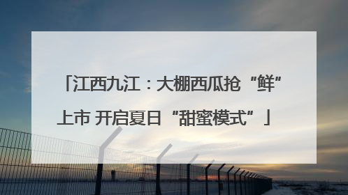 江西九江：大棚西瓜抢“鲜”上市 开启夏日“甜蜜模式”