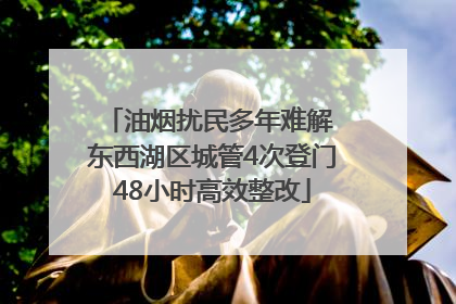 油烟扰民多年难解 东西湖区城管4次登门48小时高效整改
