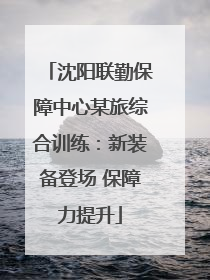 沈阳联勤保障中心某旅综合训练：新装备登场 保障力提升
