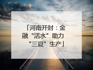 河南开封：金融“活水”助力“三夏”生产