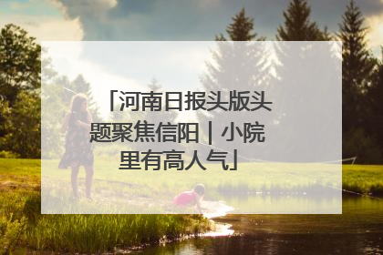 河南日报头版头题聚焦信阳｜小院里有高人气