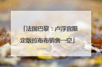法国巴黎：卢浮宫限定版拉布布销售一空