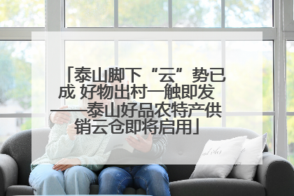 泰山脚下“云”势已成 好物出村一触即发——泰山好品农特产供销云仓即将启用