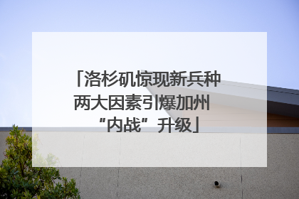 洛杉矶惊现新兵种 两大因素引爆加州“内战”升级