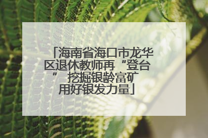 海南省海口市龙华区退休教师再“登台” 挖掘银龄富矿 用好银发力量
