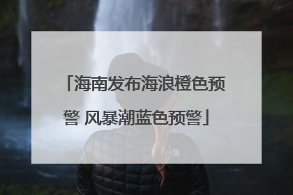 海南发布海浪橙色预警 风暴潮蓝色预警