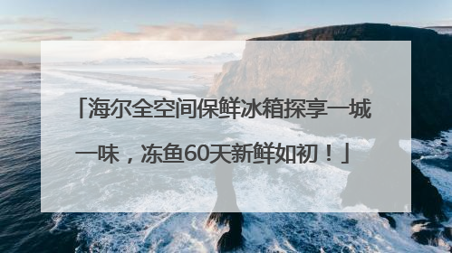 海尔全空间保鲜冰箱探享一城一味，冻鱼60天新鲜如初！