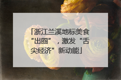 浙江兰溪地标美食“出圈”，激发“舌尖经济”新动能