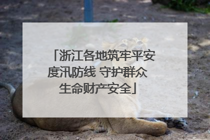 浙江各地筑牢平安度汛防线 守护群众生命财产安全