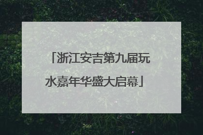 浙江安吉第九届玩水嘉年华盛大启幕