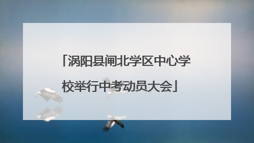 涡阳县闸北学区中心学校举行中考动员大会