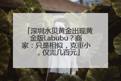 深圳水贝黄金出现黄金版Labubu？商家：只是相似，克重小，仅需几百元