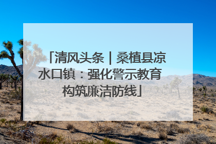 清风头条｜桑植县凉水口镇：强化警示教育 构筑廉洁防线