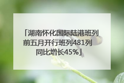湖南怀化国际陆港班列前五月开行班列481列 同比增长45%