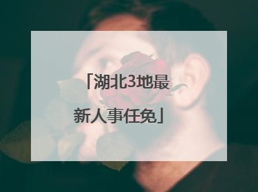 湖北3地最新人事任免