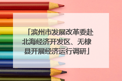 滨州市发展改革委赴北海经济开发区、无棣县开展经济运行调研