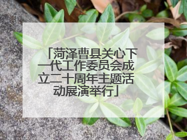 菏泽曹县关心下一代工作委员会成立二十周年主题活动展演举行