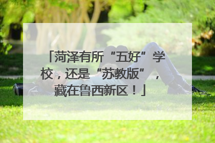 菏泽有所“五好”学校，还是“苏教版”，藏在鲁西新区！