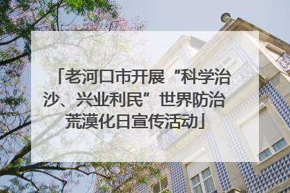 老河口市开展“科学治沙、兴业利民”世界防治荒漠化日宣传活动