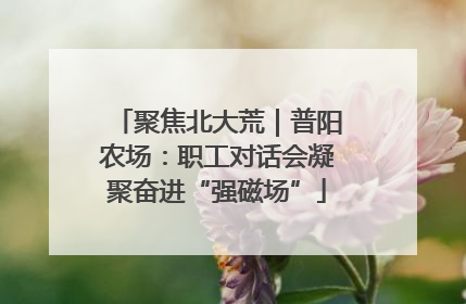 聚焦北大荒｜普阳农场：职工对话会凝聚奋进“强磁场”