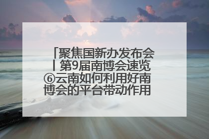 聚焦国新办发布会丨第9届南博会速览⑥云南如何利用好南博会的平台带动作用，深化与南亚国家的交流与合作？