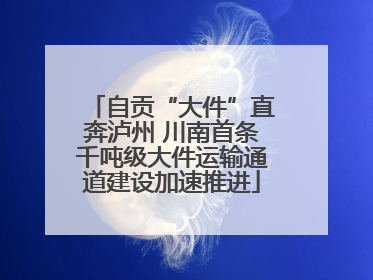 自贡“大件”直奔泸州 川南首条千吨级大件运输通道建设加速推进