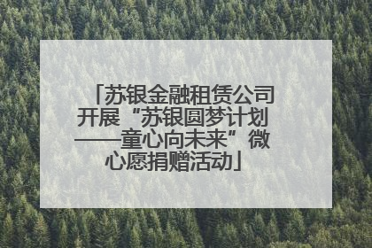 苏银金融租赁公司开展“苏银圆梦计划——童心向未来”微心愿捐赠活动