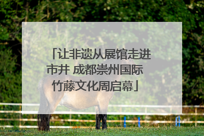 让非遗从展馆走进市井 成都崇州国际竹藤文化周启幕