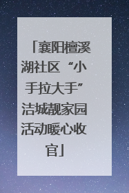 襄阳檀溪湖社区“小手拉大手”洁城靓家园活动暖心收官
