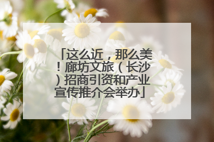 这么近，那么美！廊坊文旅（长沙）招商引资和产业宣传推介会举办