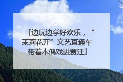 边玩边学好欢乐，“茉莉花开”文艺直通车带着木偶戏进贾汪
