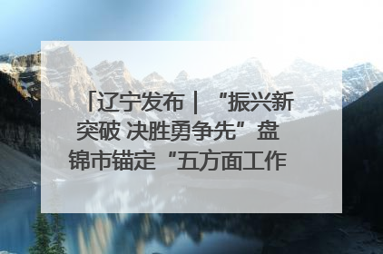辽宁发布｜“振兴新突破 决胜勇争先”盘锦市锚定“五方面工作”力争全年地区生产总值增长5.5%左右