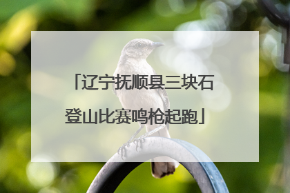 辽宁抚顺县三块石登山比赛鸣枪起跑